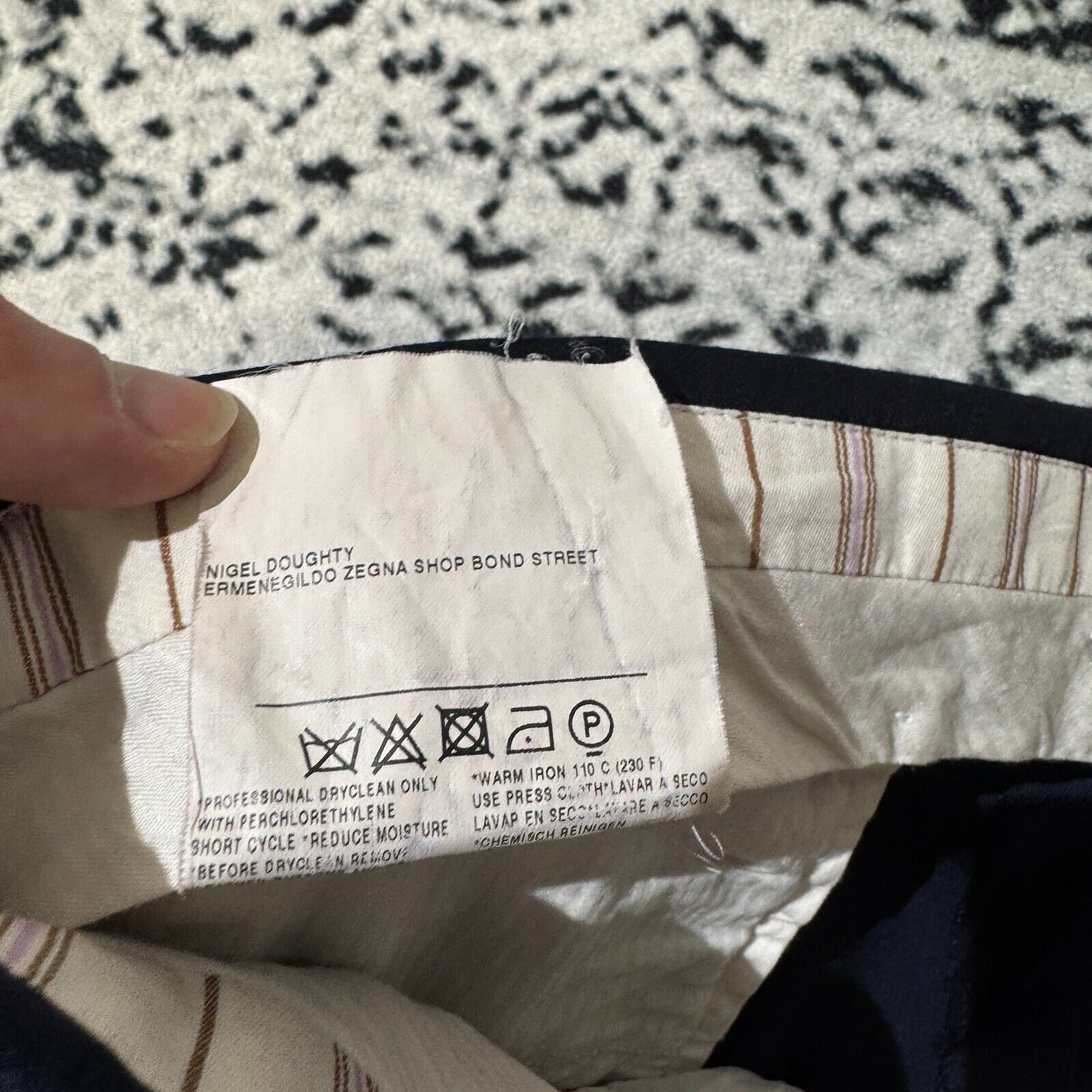 Ermenegildo Zegna × Vintage Ermenegildo Zegna Navy Blue Wool Suit Pants Size 62 IT Size US 40 / EU 56 - 10 Thumbnail