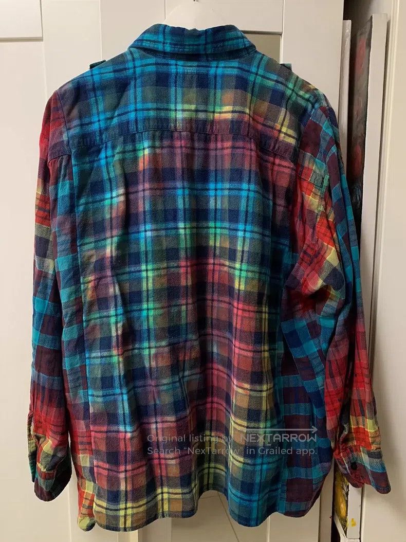 Needles Needles Flannel Large Plaid Patchwork Shirt Rainbow Tie-Dy Size US L / EU 52-54 / 3 - 2 Thumbnail