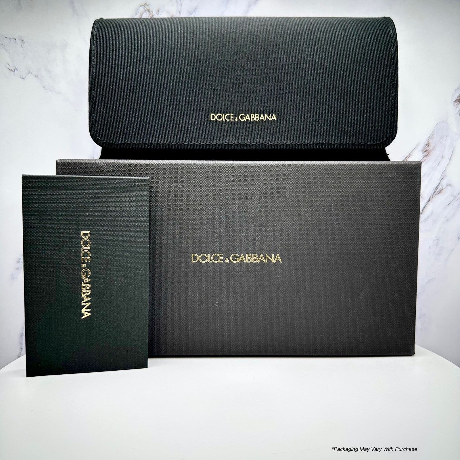 Dolce & Gabbana New Dolce & Gabbana Sunglasses Black Oval Acetate Gold Metal Size ONE SIZE - 11 Thumbnail