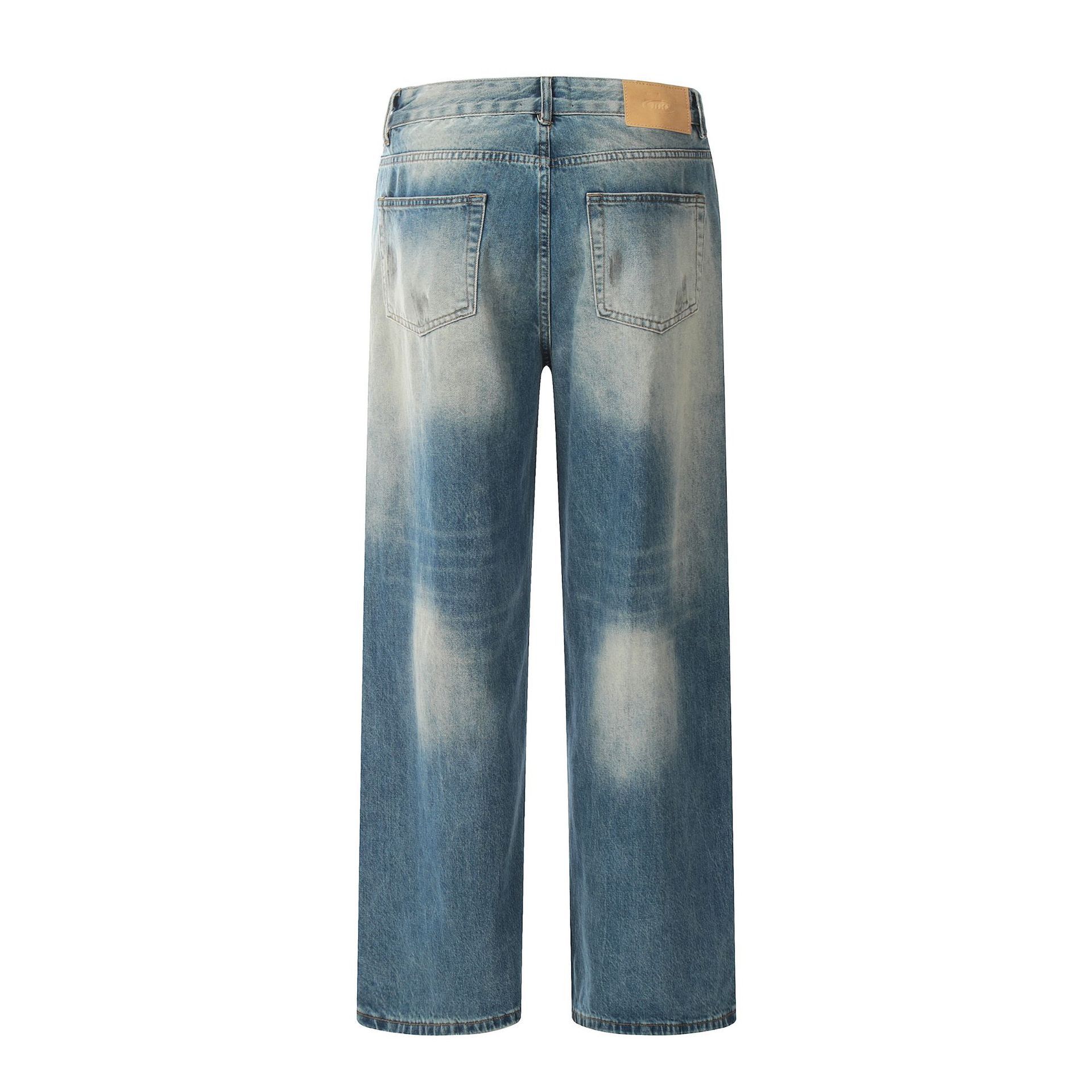 Japanese Brand × Jean American men's washed straight distressed vintage jeans Size US 32 / EU 48 - 2 Thumbnail