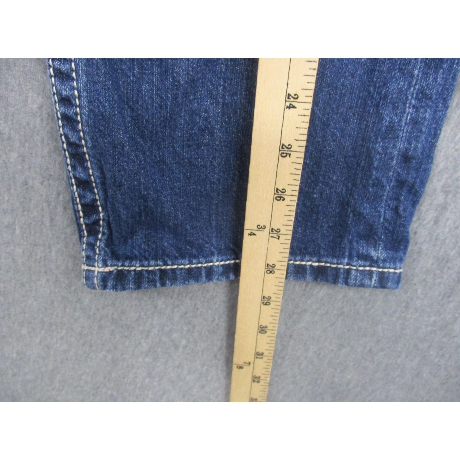 Vintage Rock Revival Jeans Womens 29 Blue Emilie Boyfriend Distressed Selvedge Size 29" - 7 Thumbnail