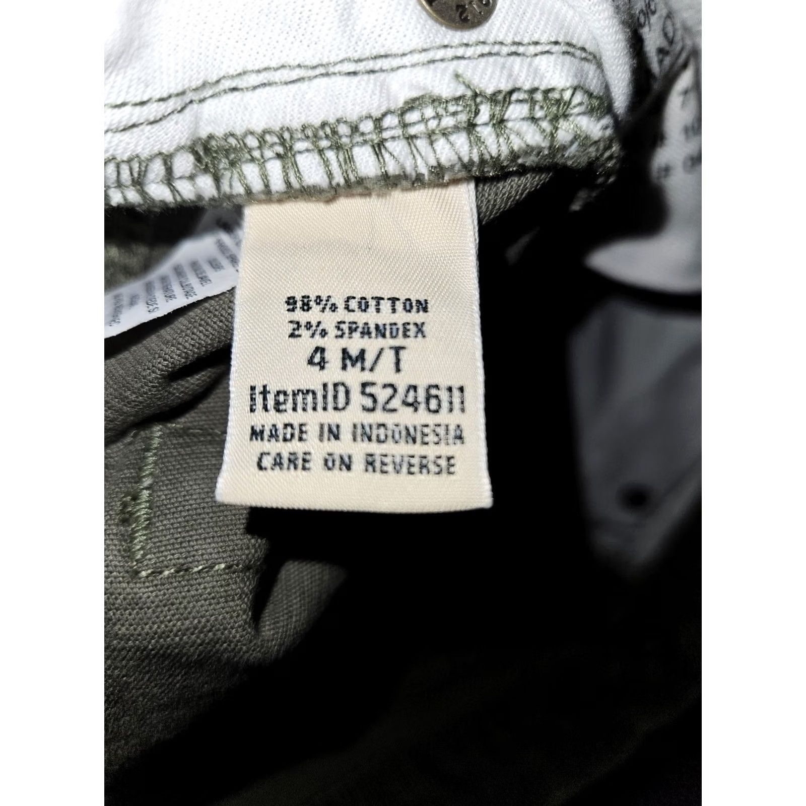Vintage L.L.Bean Pants Womens 4 Tall Green BeanFlex Straight Leg Favorite Fit Corduroy Size 27" / US 4 / IT 40 - 3 Thumbnail