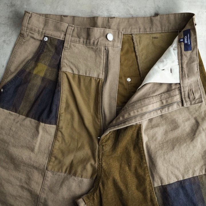 Comme des Garcons Homme NWT 25AW COMME des GARCONS HOMME Patchwork Pants Brown S Size US 33 - 4 Thumbnail