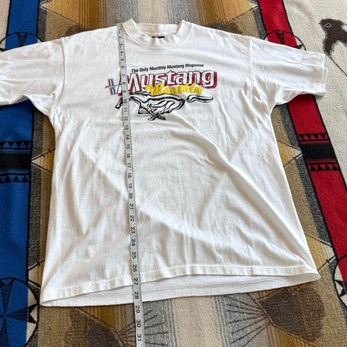 Native VINTAGE Mustang Monthly Magazine T-Shirt Car White XL Men 90s 1990s Native Sun Short Sleeve Shirt Size US XL / EU 56 / 4 - 7 Thumbnail