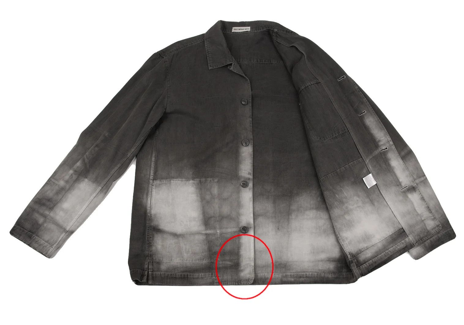 Issey Miyake Tie-Dye Cotton Jacket in Charcoal Light Gray XL Size US XL / EU 56 / 4 - 15 Thumbnail