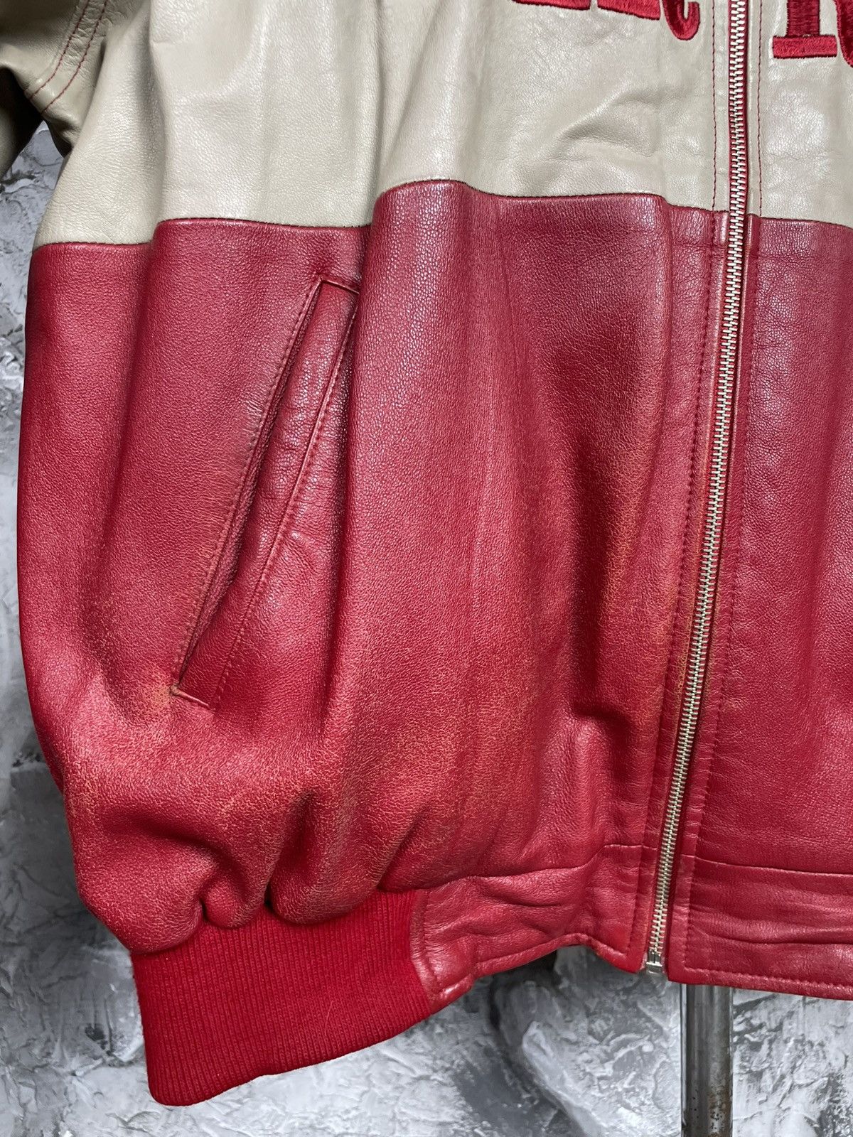 Ferrari Vintage Ferrari 1996 Formula 1 Rare Moto Leather Jacket Y2K Size US XL / EU 56 / 4 - 7 Thumbnail