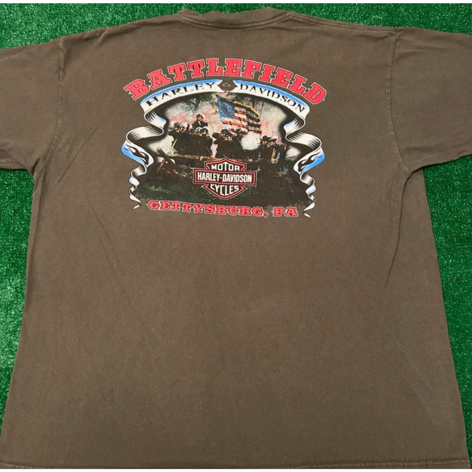 Harley Davidson VINTAGE Harley-Davidson Shirt 2XL Gray Men Short Sleeve 90s Y2K Biker Logo Gettysburg Pennsylvania 2000s Size US XXL / EU 58 / 5 - 4 Thumbnail