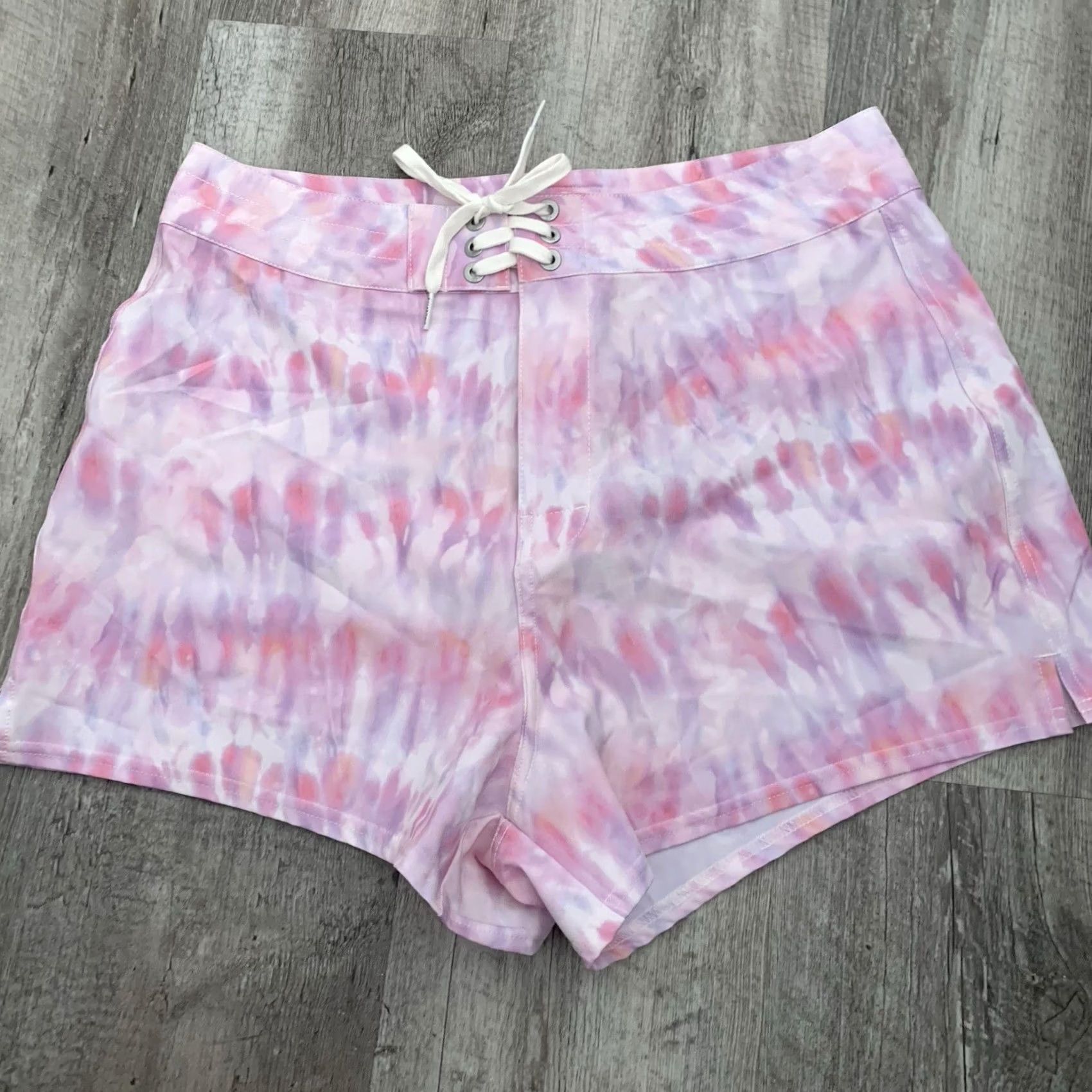 Billabong Billabong Boardshort Juniors 11 Pink Multi Tie Dye 2" Fixed NEW Keep it Mellow Size ONE SIZE - 8 Thumbnail