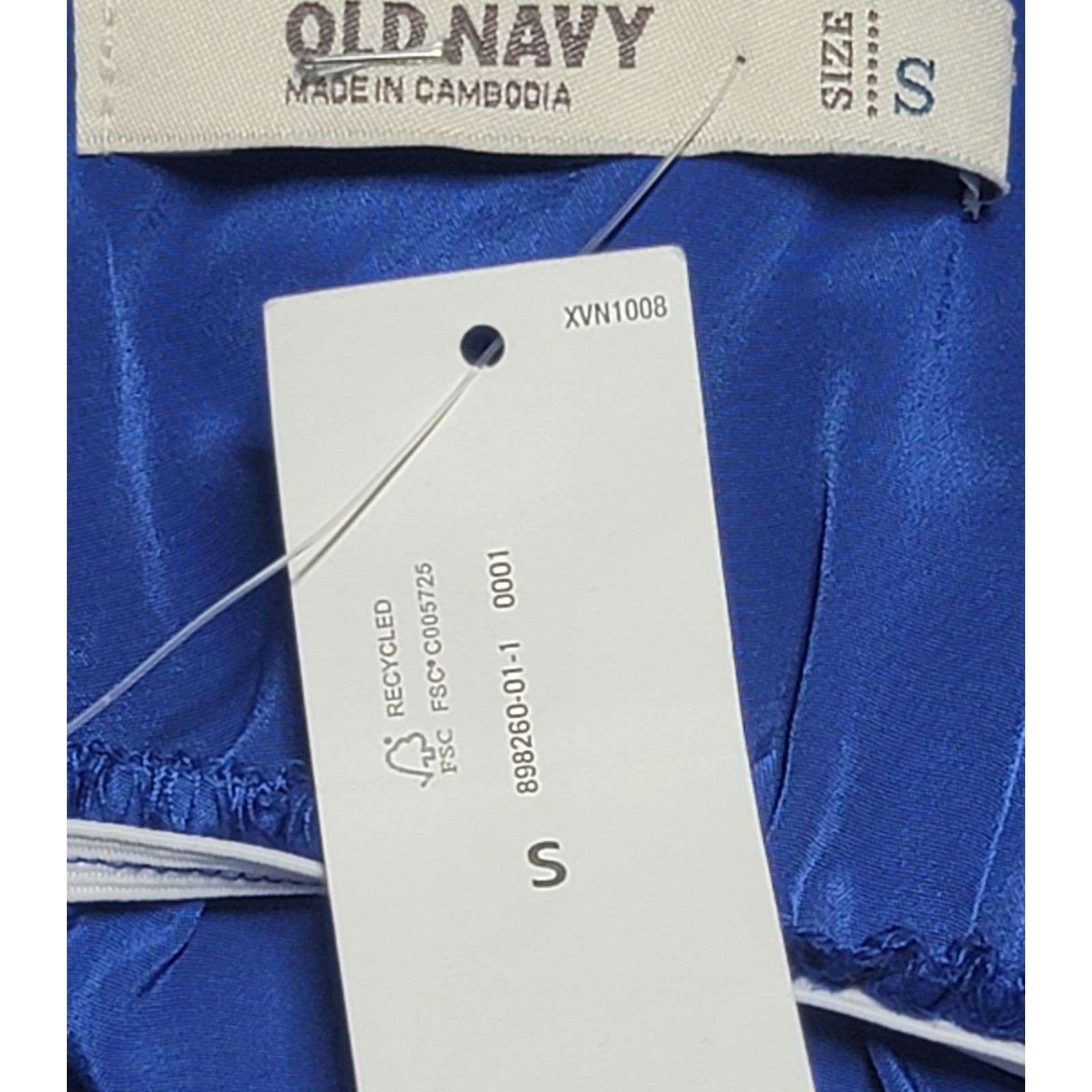 Old Navy Old Navy Blue Color Block Key Hole Halter Dress Small NWT Size S / US 4 / IT 40 - 5 Thumbnail