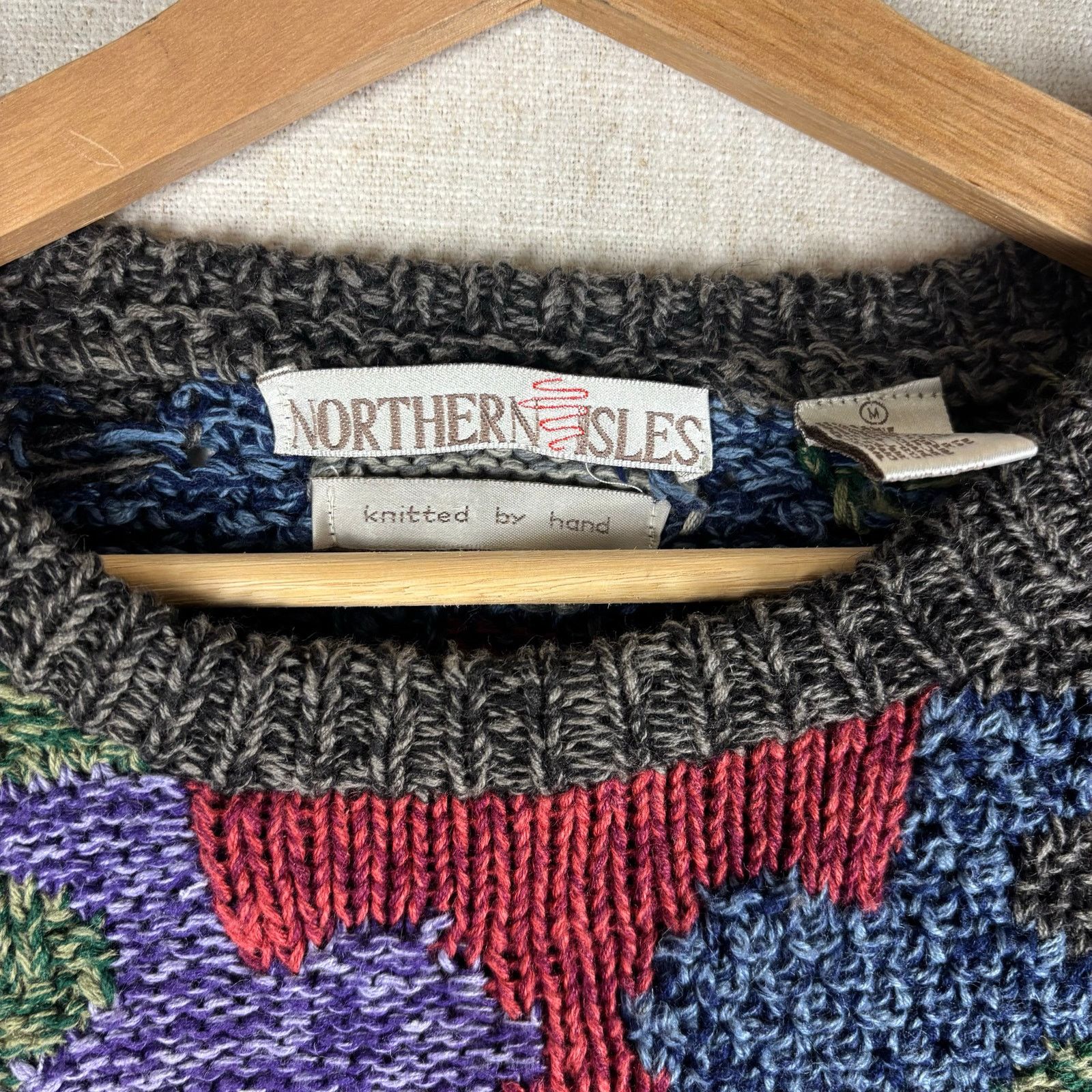Northern Isles Vintage Northern Isles Hand Knit Puzzle Medium Sweater Size US M / EU 48-50 / 2 - 2 Thumbnail