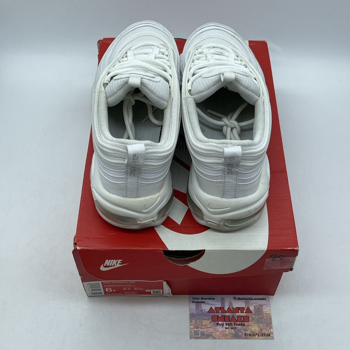 Nike Air max 97 white metallic silver Size US 6 / EU 39 - 6 Thumbnail