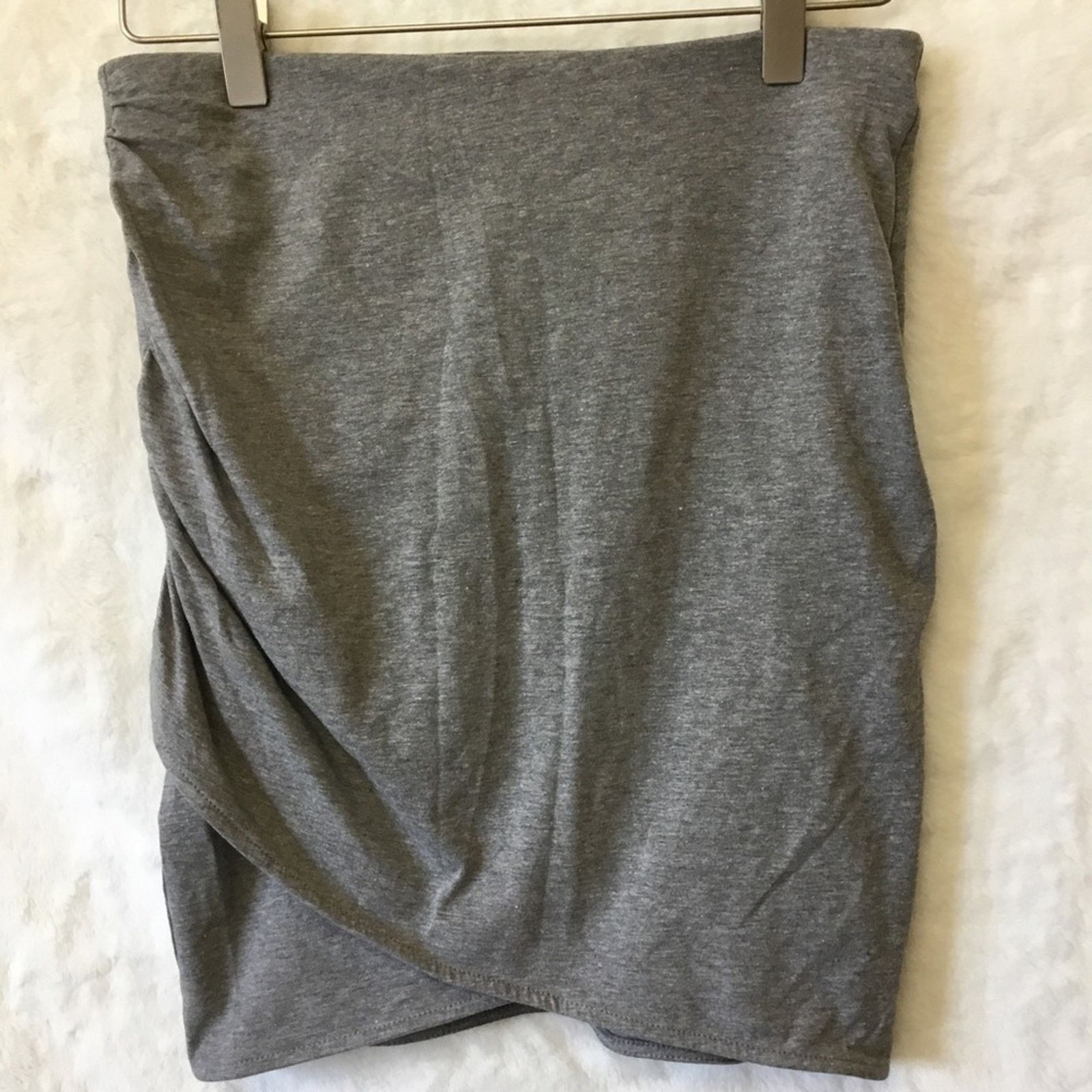 Divided H&M Divided Gray Ruched Fitted Mini Skirt Size 26" / US 2 / IT 38 - 5 Thumbnail