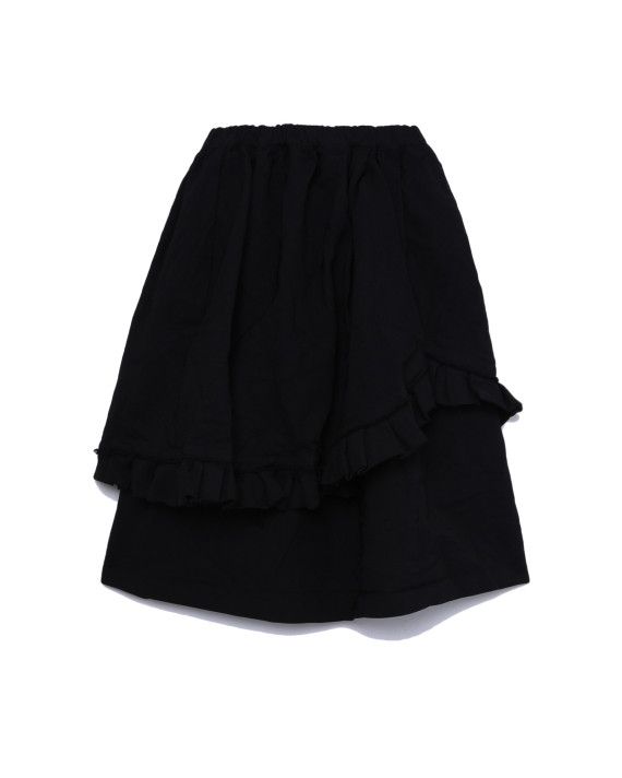 Comme des Garçons Frill Tiered Skirt Black Comme des Garçons: Tiered Ruffle Applique Skirt (Black