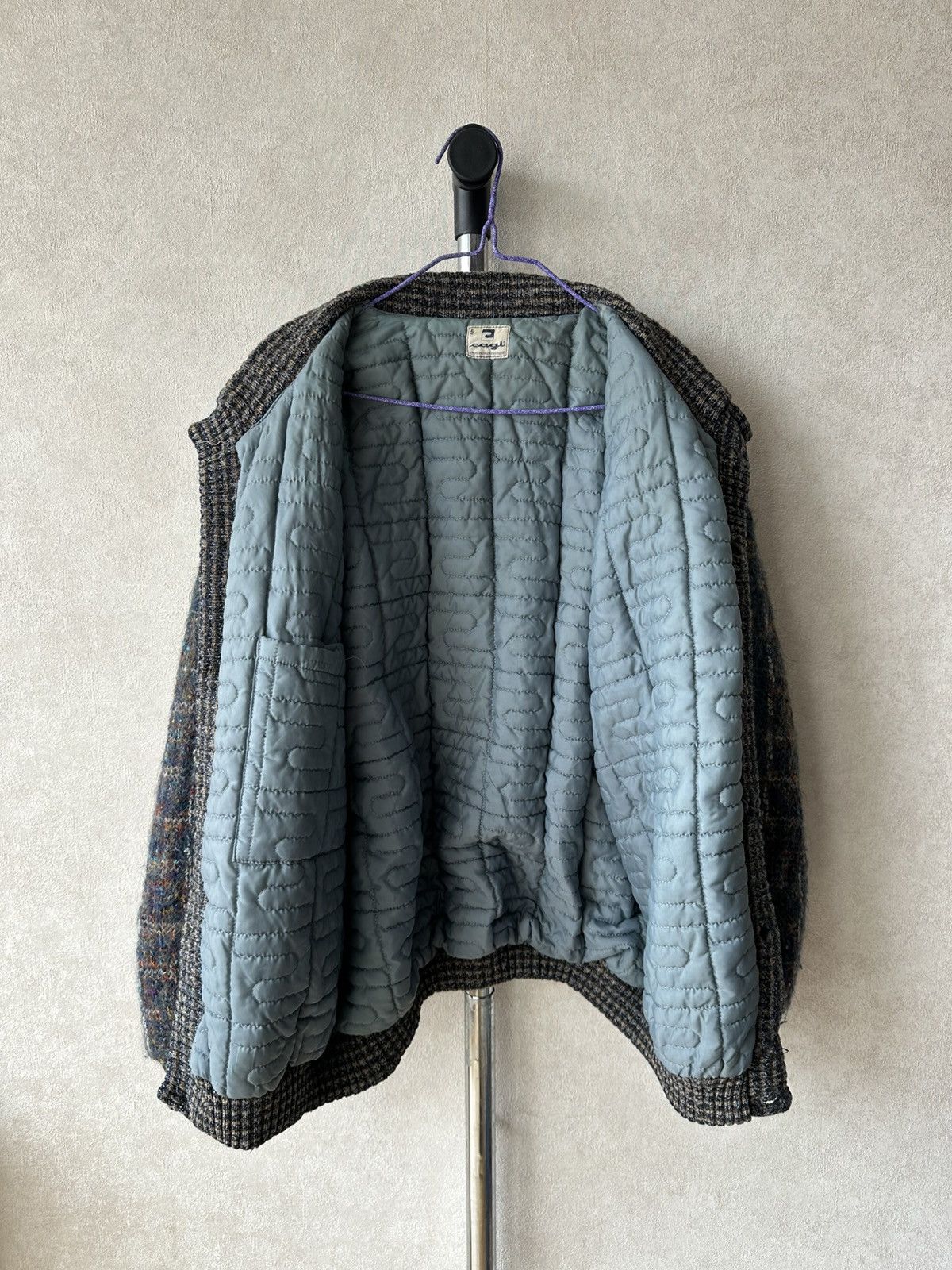 Coogi Vintage 90s Wool Ribbed Edge Knit Mohair Bomber Jacket Size US L / EU 52-54 / 3 - 13 Thumbnail