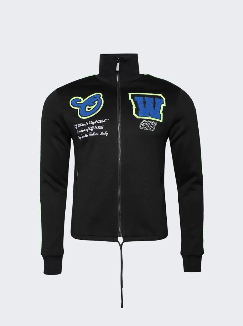 o1mle1025 Vars Hamer Skinny Tracktop Jacket in Black