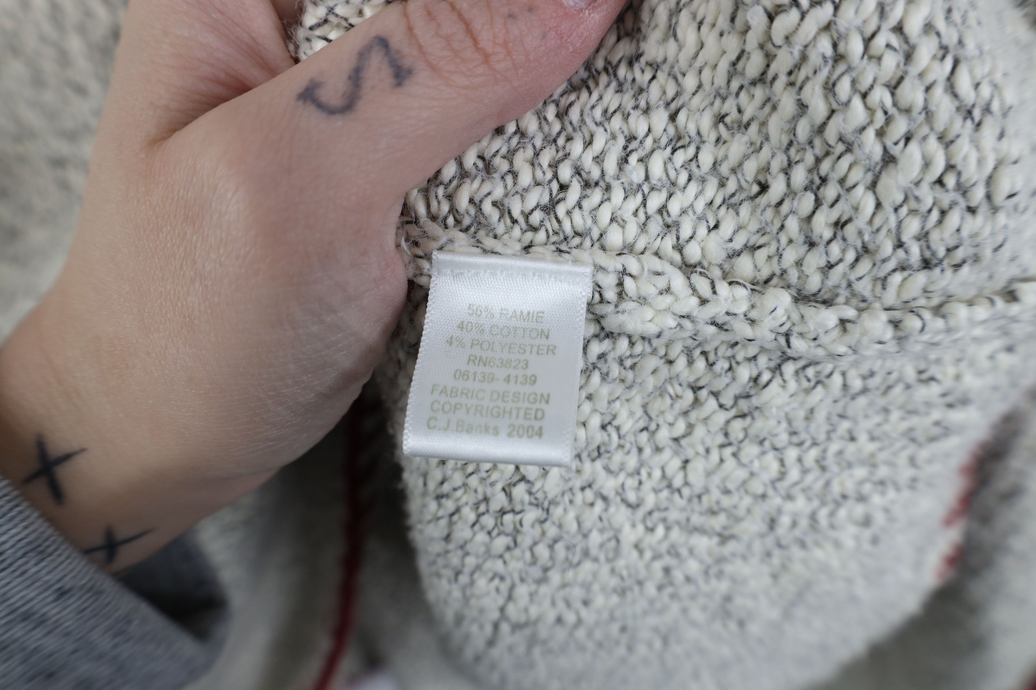 Vintage Vintage 90s Streetwear Marled Hand Embroidered Owl Sweater Size XXL / US 16-18 / IT 52-54 - 10 Thumbnail