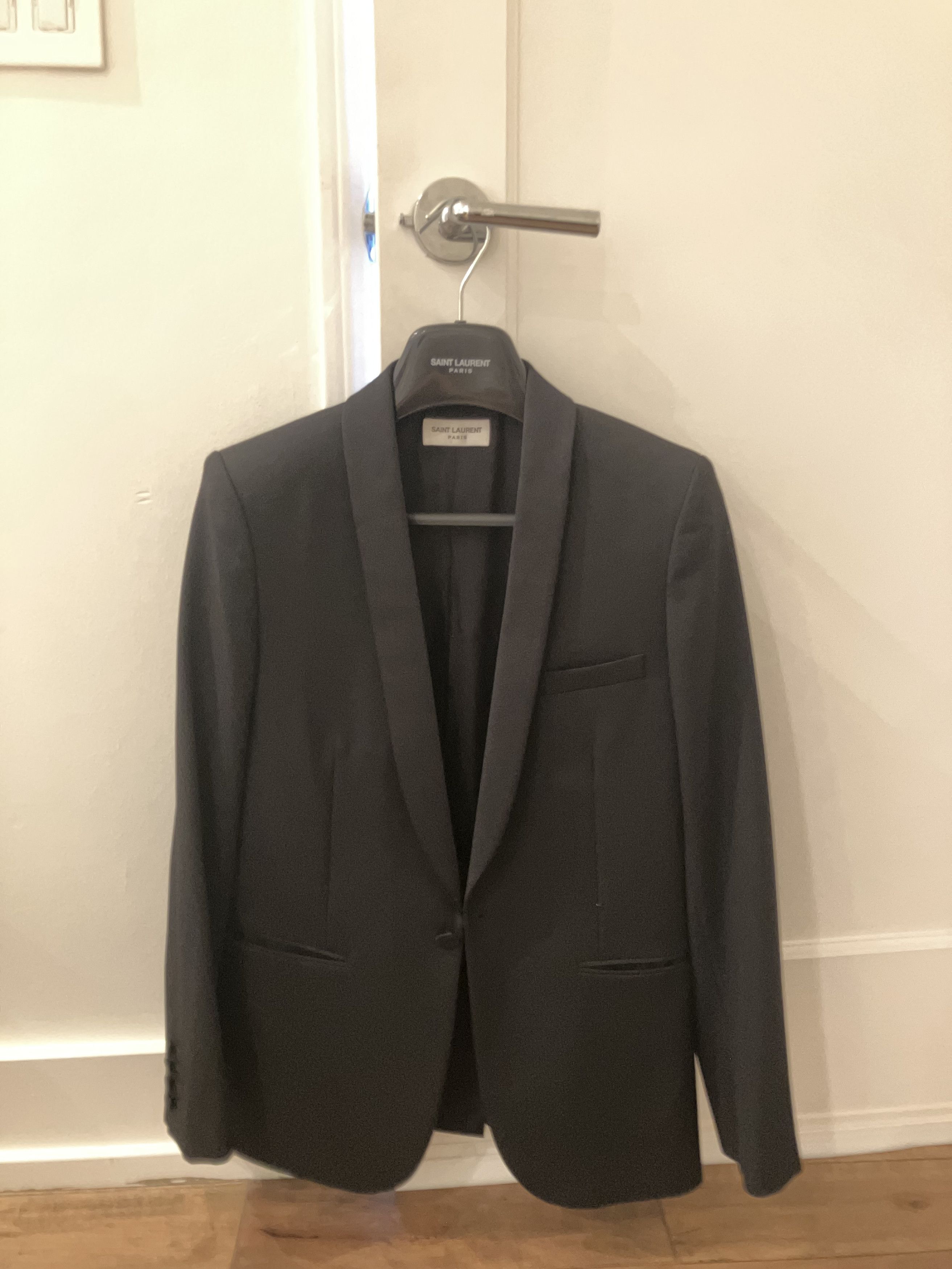 Saint Laurent Paris Classic Shawl Collar Le Smoking Jacket Size 46S - 2 Thumbnail