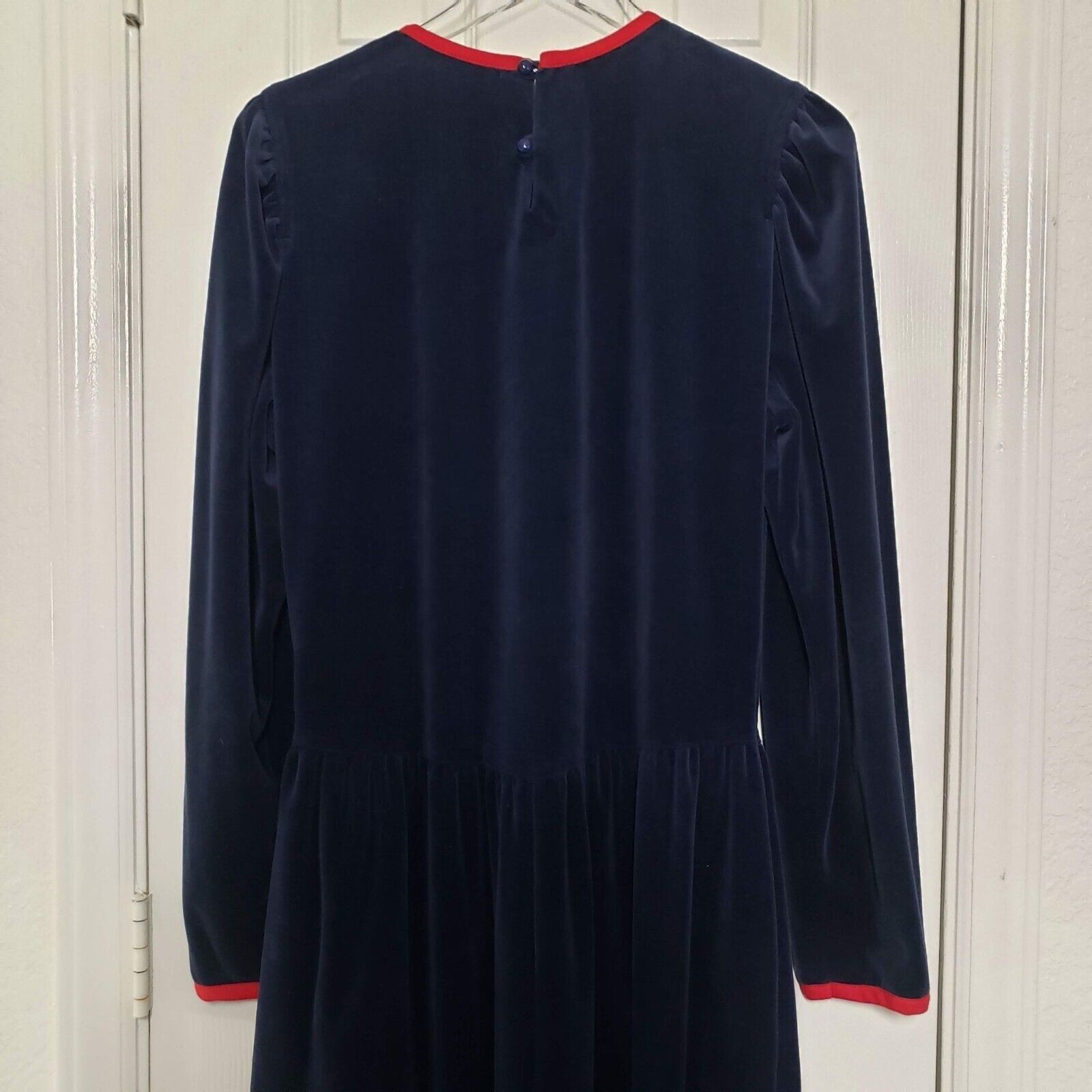 Designer Vintage Lanz Floral Maxi Dress Womens Sz XL Blue Embroidered Size XL / US 12-14 / IT 48-50 - 9 Thumbnail