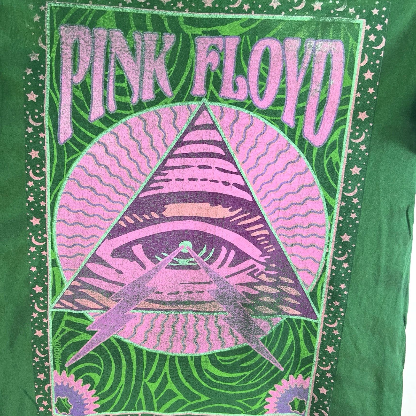 Vintage VINTAGE Pink Floyd Band T-Shirt Men Size M Green Tie-Dye Short Sleeve Music Art 2023 Size US M / EU 48-50 / 2 - 2 Thumbnail