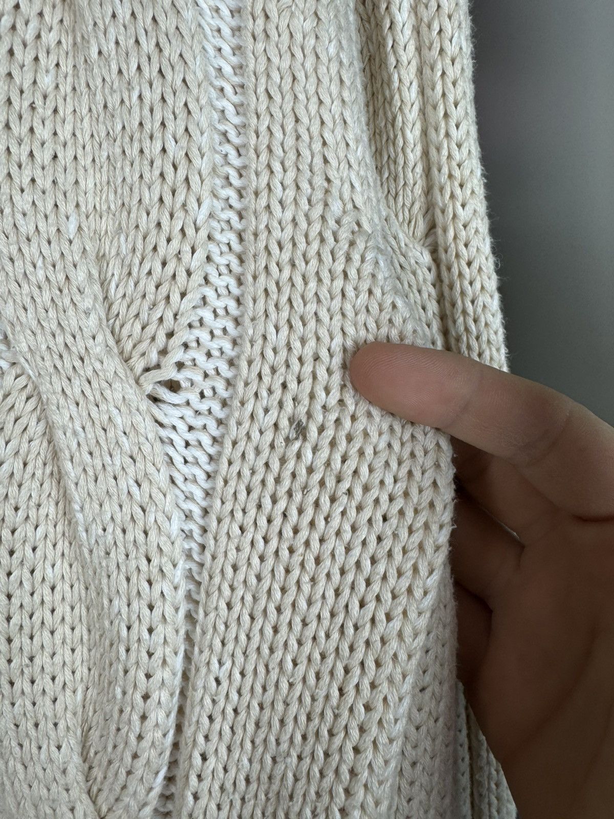 Ermenegildo Zegna Ermenegildo Zegna Men’s Cotton Cable Knit Sweater Size US XL / EU 56 / 4 - 9 Thumbnail