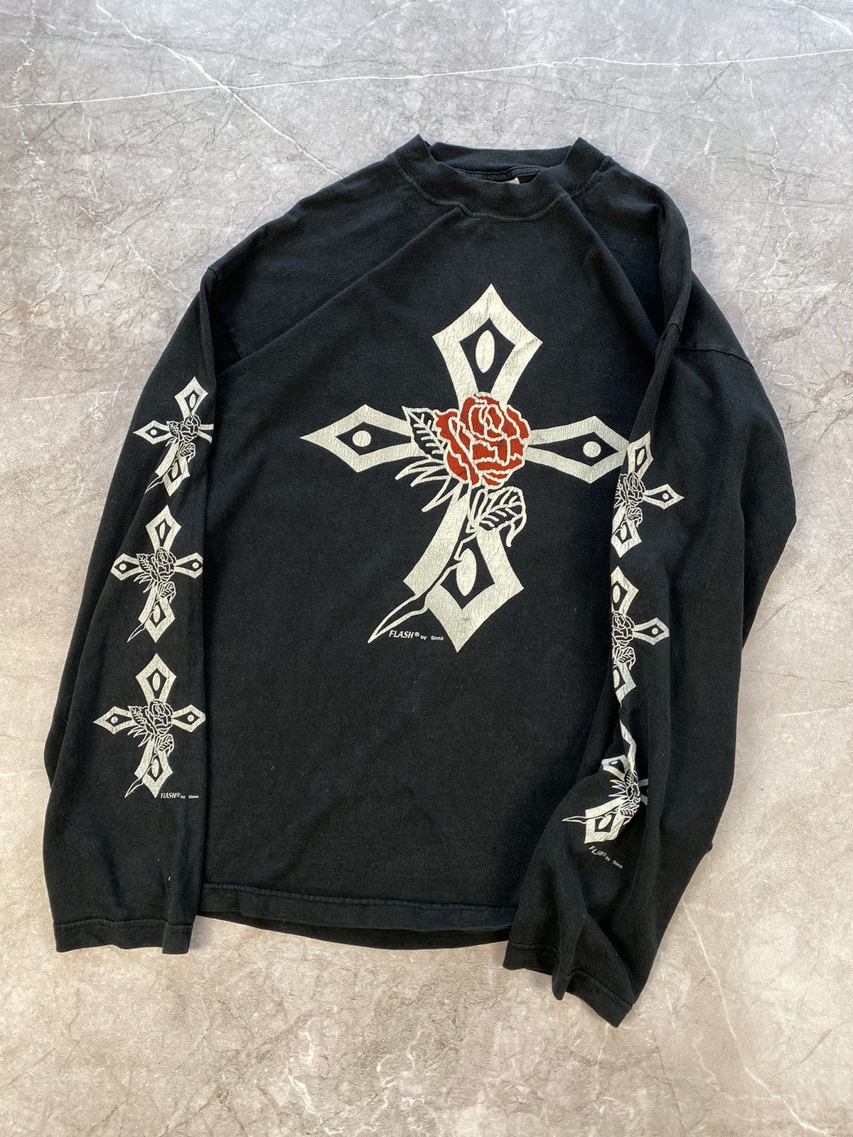 Band Tees × Vintage Vintage Rare FLASH by Simo Band USA Longsleeve Shirt Size US XL / EU 56 / 4 - 10 Thumbnail