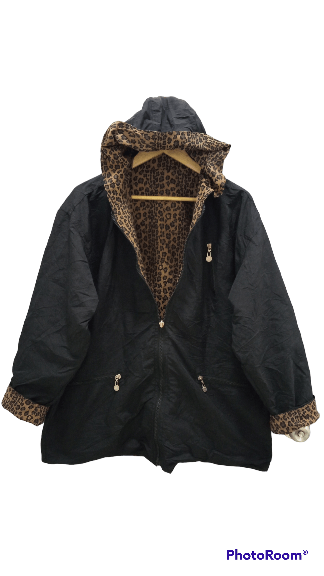 Fendi × Vintage 🔥🔥Vtg Fendi Leopard Big Logo Spellout Reversible Jacket Size US L / EU 52-54 / 3 - 16 Thumbnail