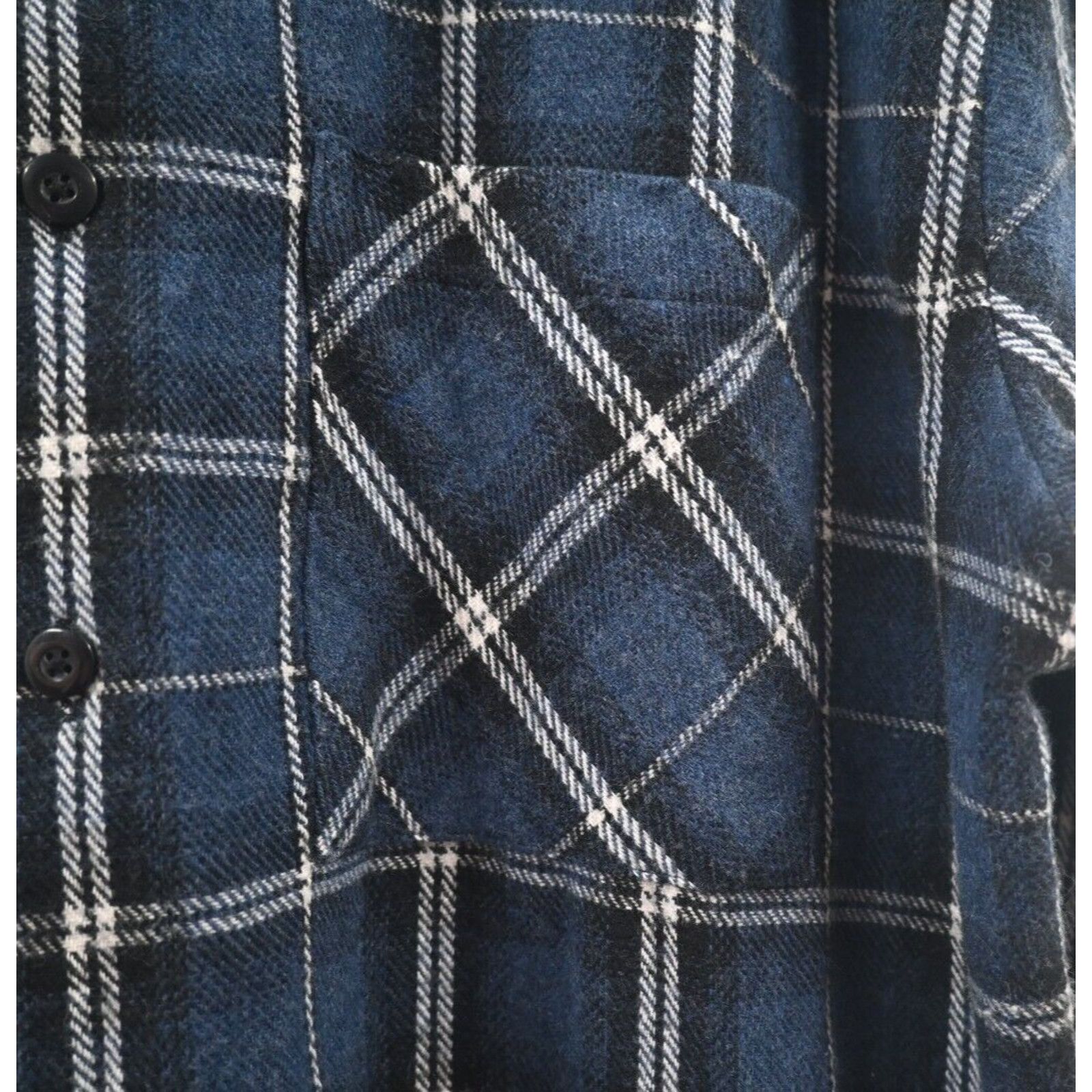 Boohoo BooHooMAN Norm Plaid Flannel Navy Blue Shirt Med Gorp Dadcor Size US M / EU 48-50 / 2 - 4 Thumbnail