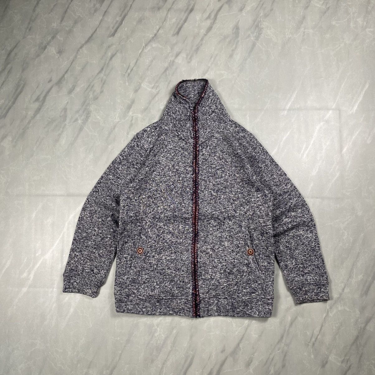 Japanese Brand Vintage Power To The People Japan Zipper Wool Sweaters Size US S / EU 44-46 / 1 - 2 Thumbnail