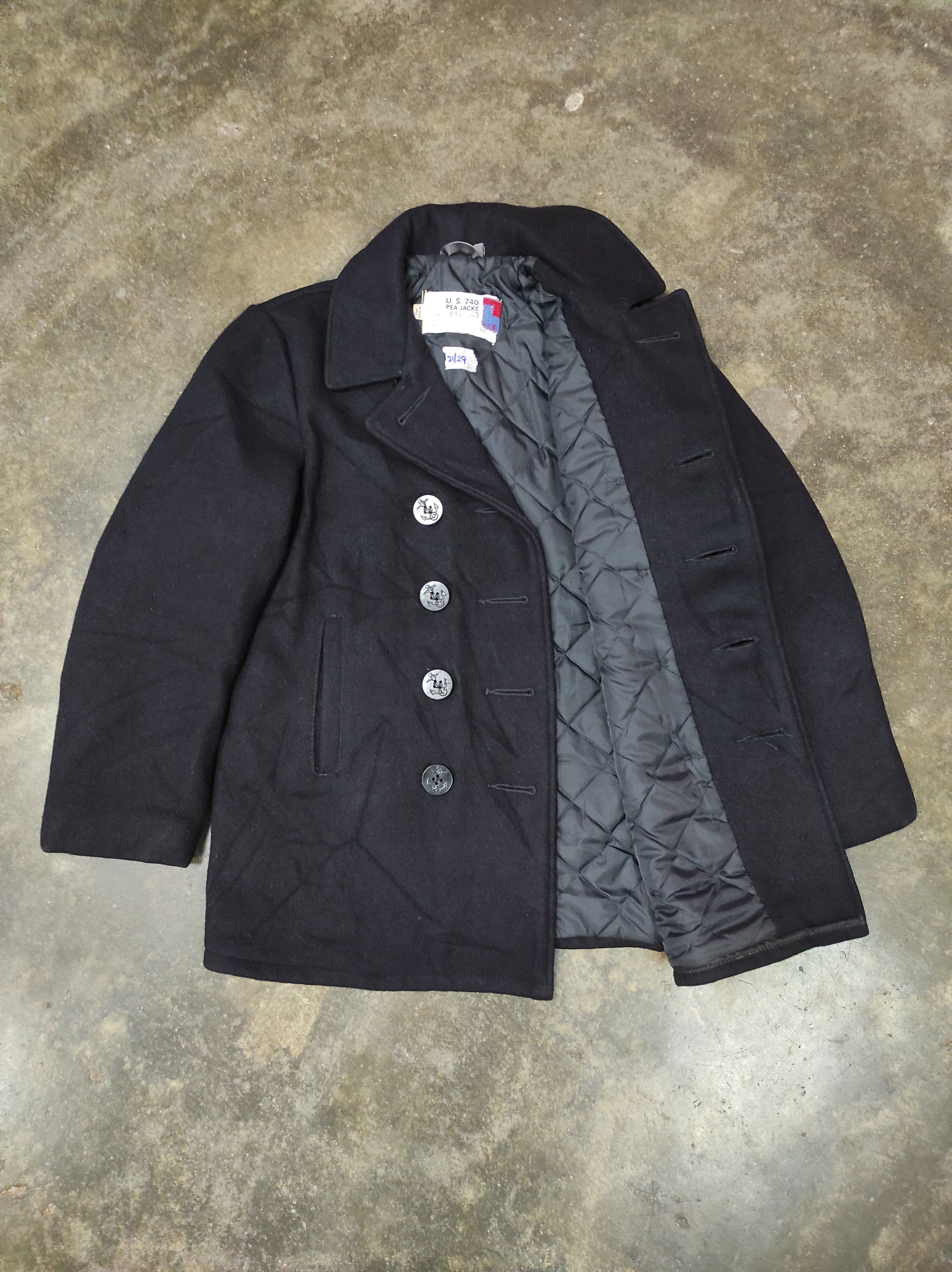Schott × Vintage MFG BY SCHOTT US 740N PEA JACKET WOOL Size US M / EU 48-50 / 2 - 2 Thumbnail
