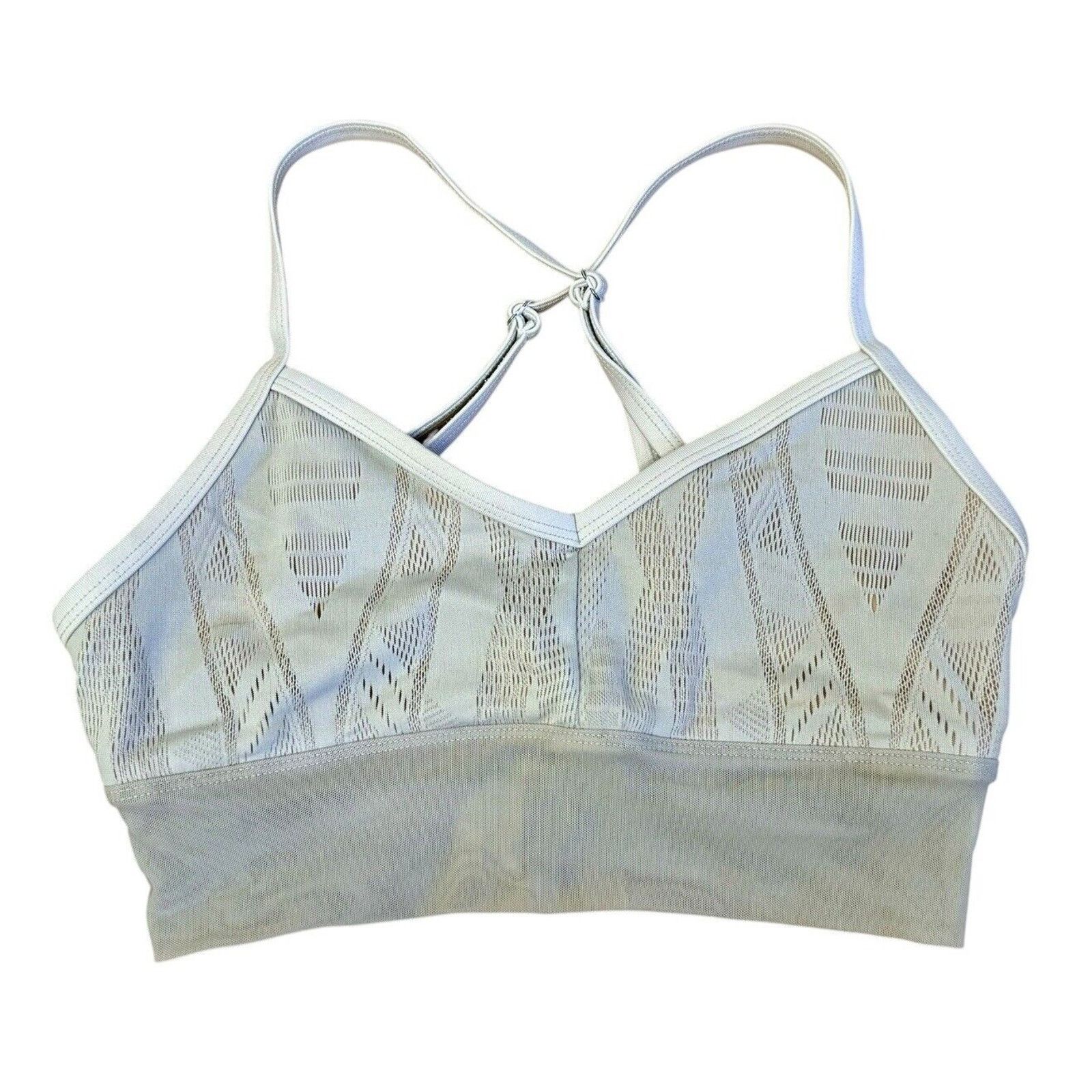 Alo ALO Yoga Aria Lace Overlay Bra Laser Cut Crop Top Size XS Size XS / US 0-2 / IT 36-38 - 2 Thumbnail