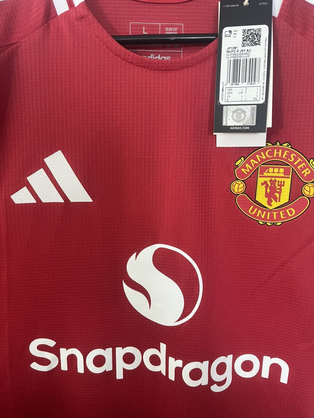 Adidas Adidas Manchester United 24/25 Home Authentic Soccer Jersey Size US L / EU 52-54 / 3 - 6 Thumbnail