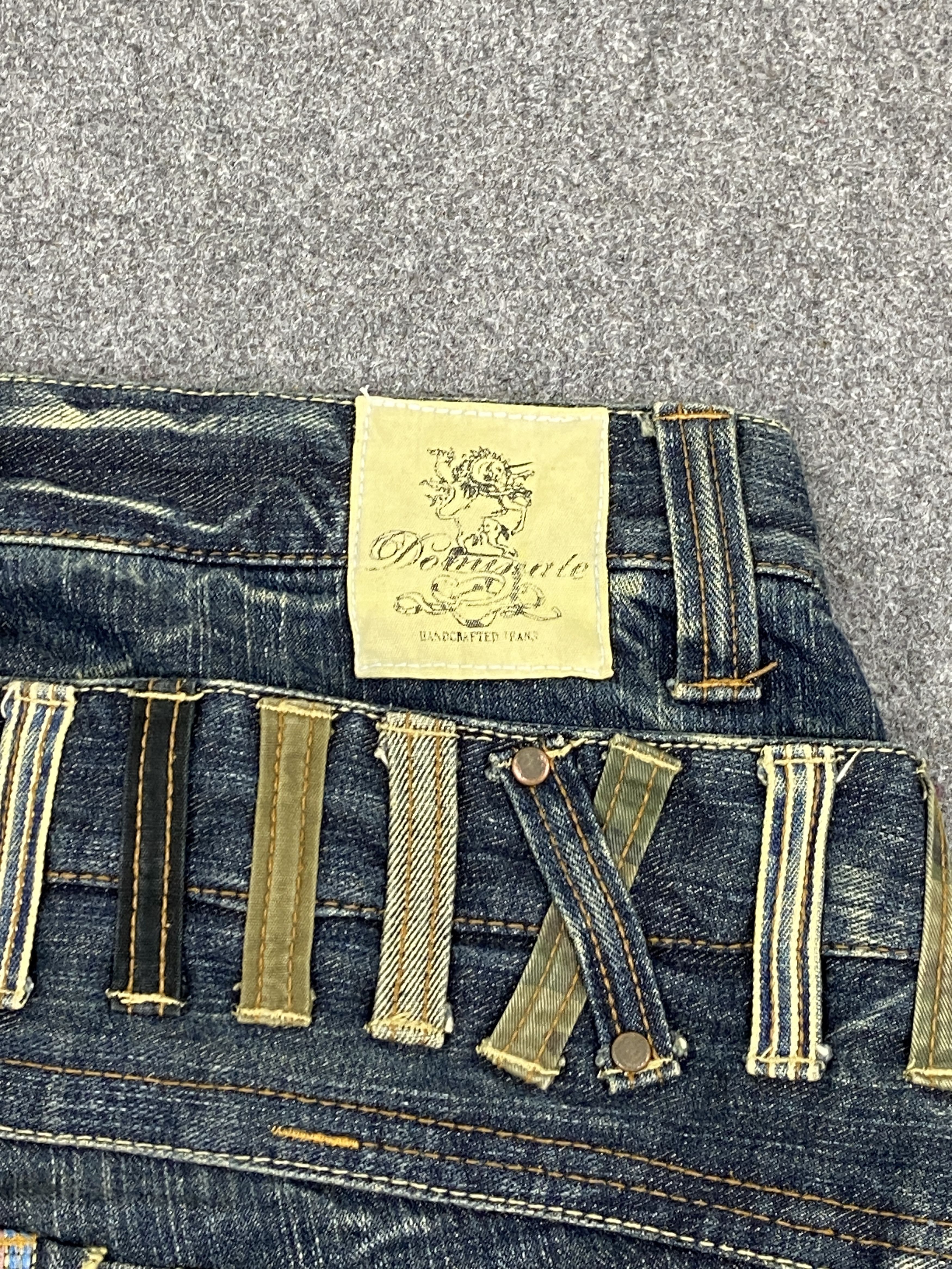 If Six Was Nine Vintage Dominates Handcrafted Double Waist Jeans DP2726 Size US 33 - 5 Thumbnail