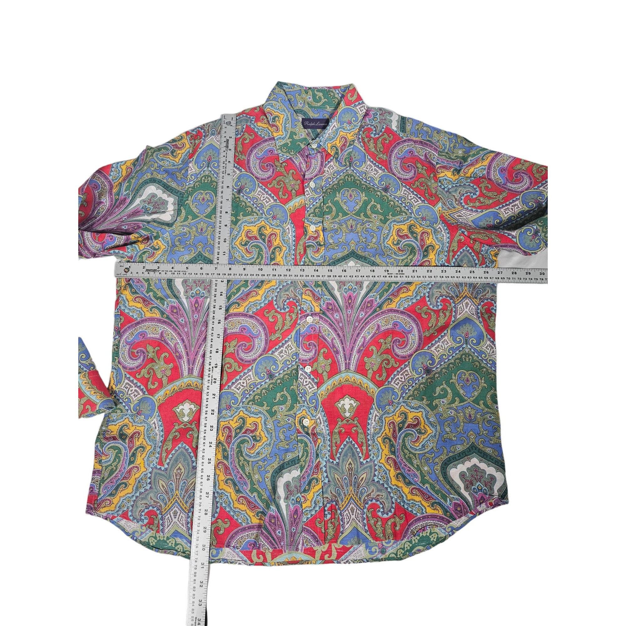 Ralph Lauren Purple Label Paisley Size US XL / EU 56 / 4 - 4 Thumbnail