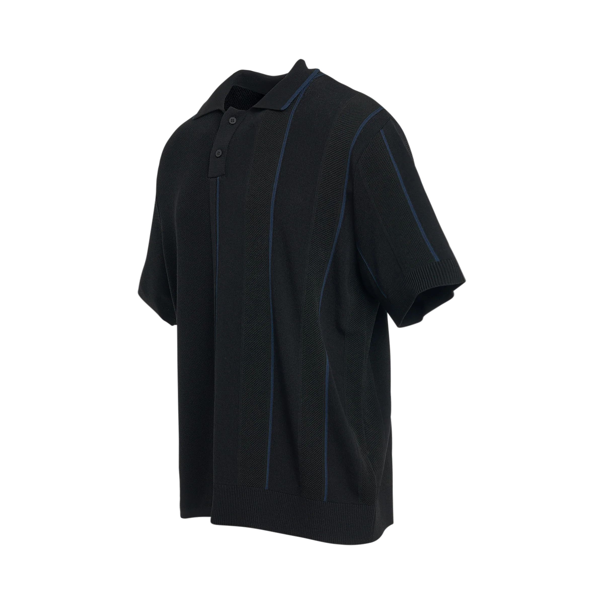Jacquemus o1mris0824 Striped Polo in Black Size US M / EU 48-50 / 2 - 2 Thumbnail