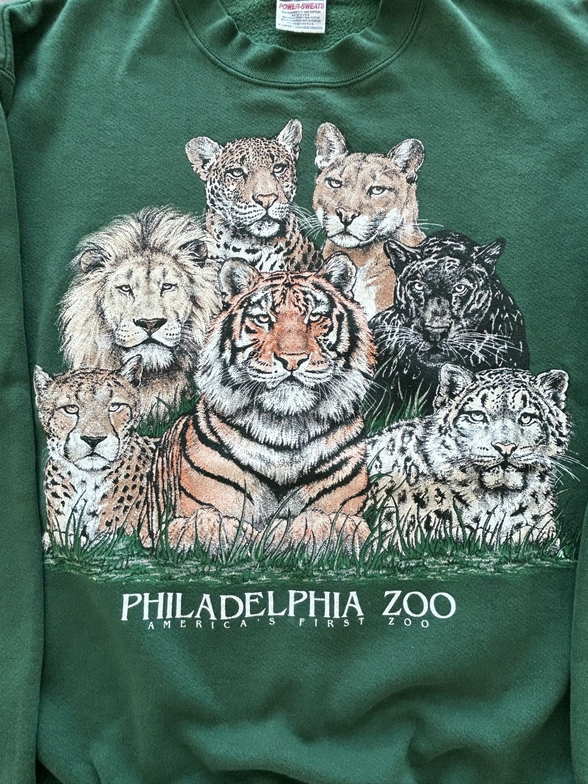 Vintage Vintage 90s Philadelphia Zoo Graphic Sweatshirt Size US XL / EU 56 / 4 - 2 Thumbnail