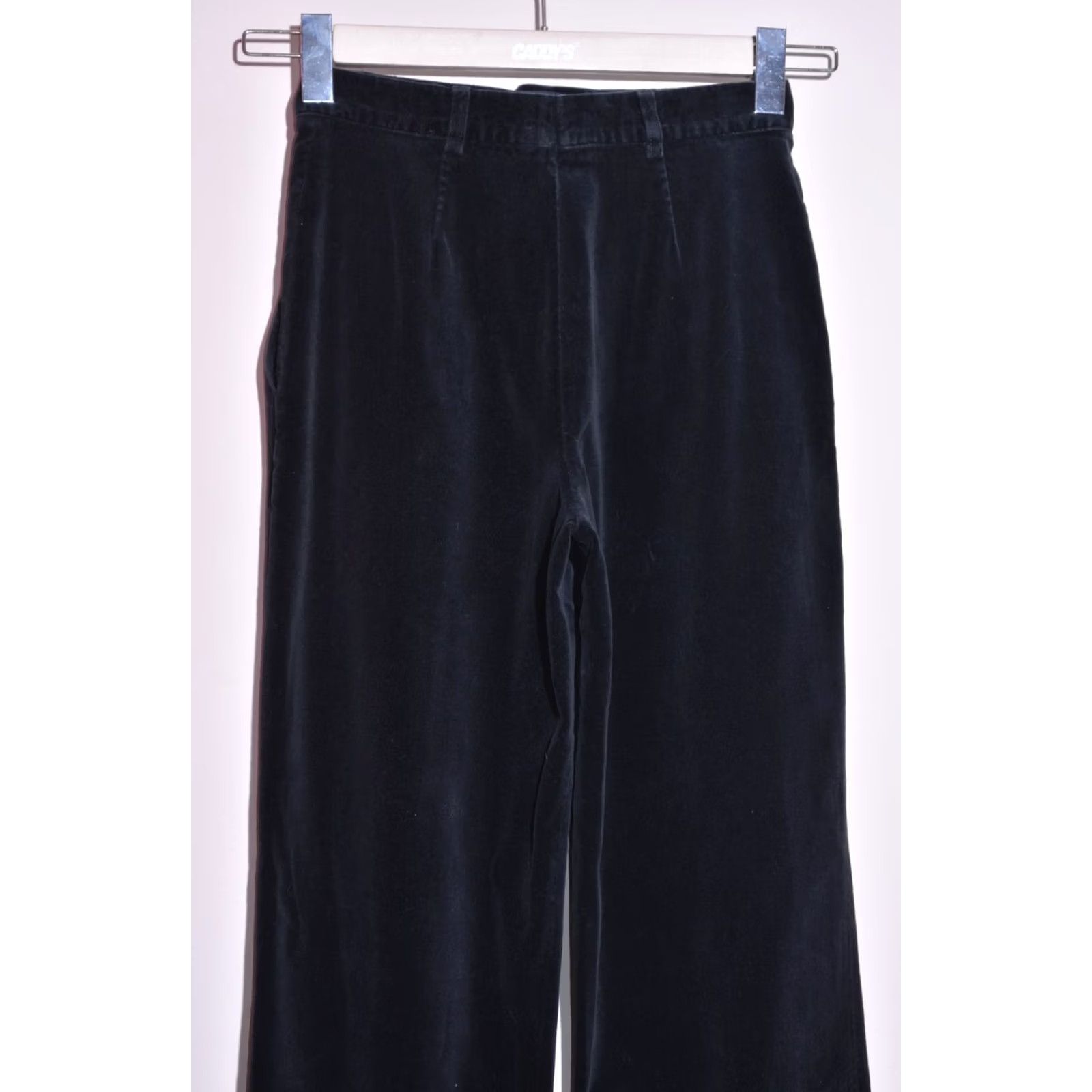 Escada Vintage ESCADA Pants Women Black Velour Pleated Trousers Size 38 Size 26" / US 2 / IT 38 - 6 Thumbnail