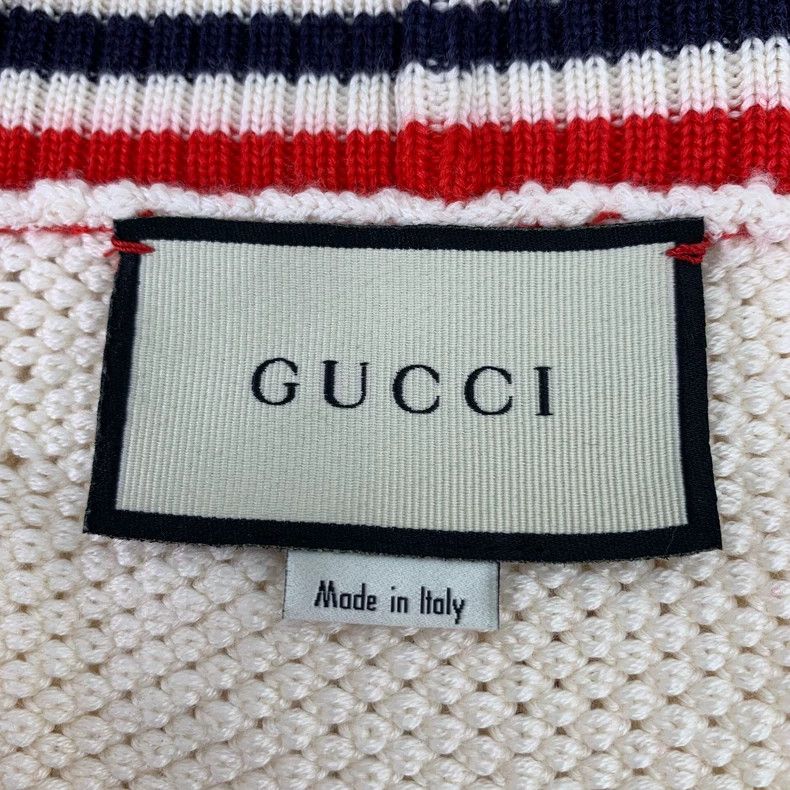 Gucci Gucci Color-blocked logo jacquart full-print striped wool V Size US S / EU 44-46 / 1 - 6 Thumbnail
