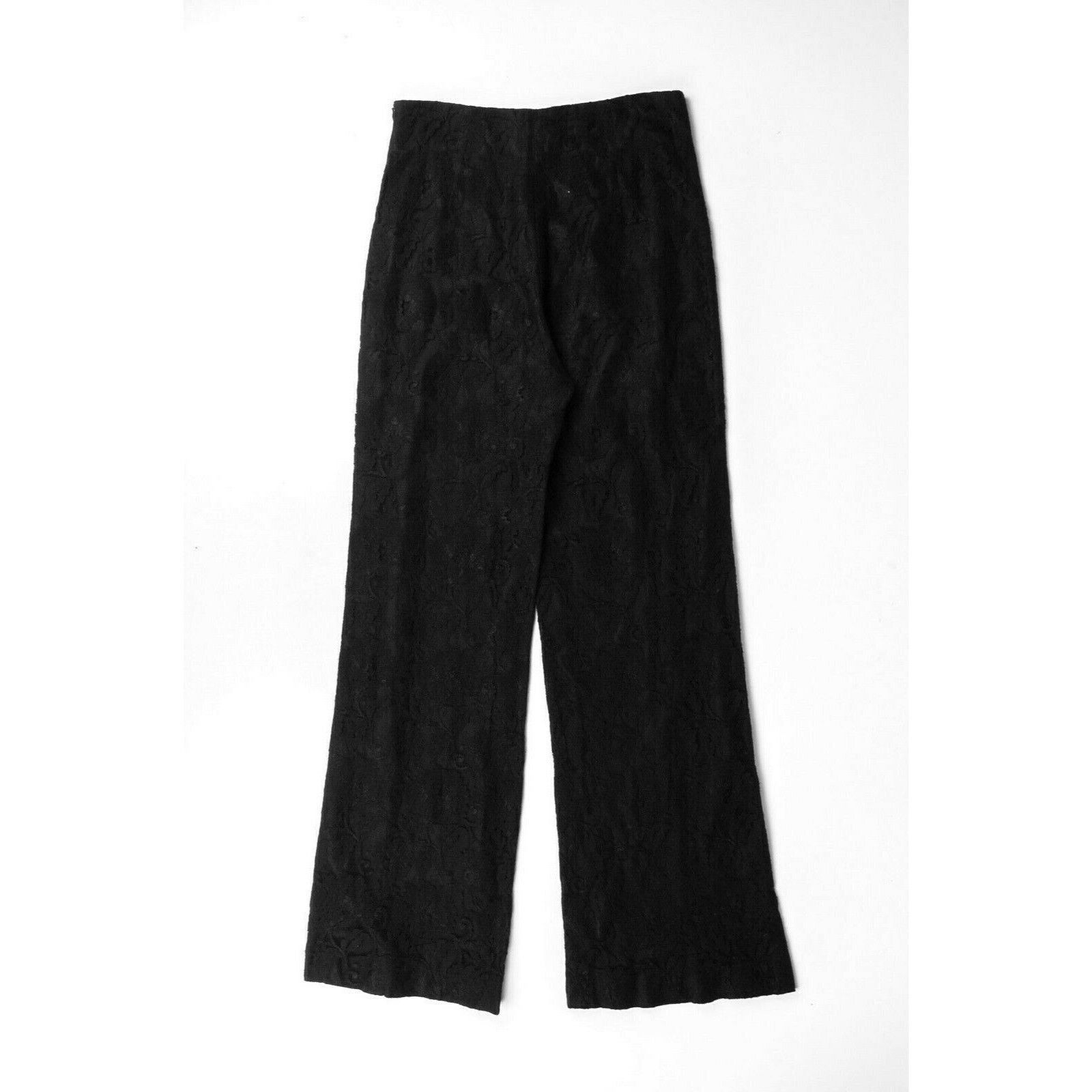 image of Dolce Gabbana Dolce&gabbana Vintage Women Festive Lace Pants Sz. W27 in Black