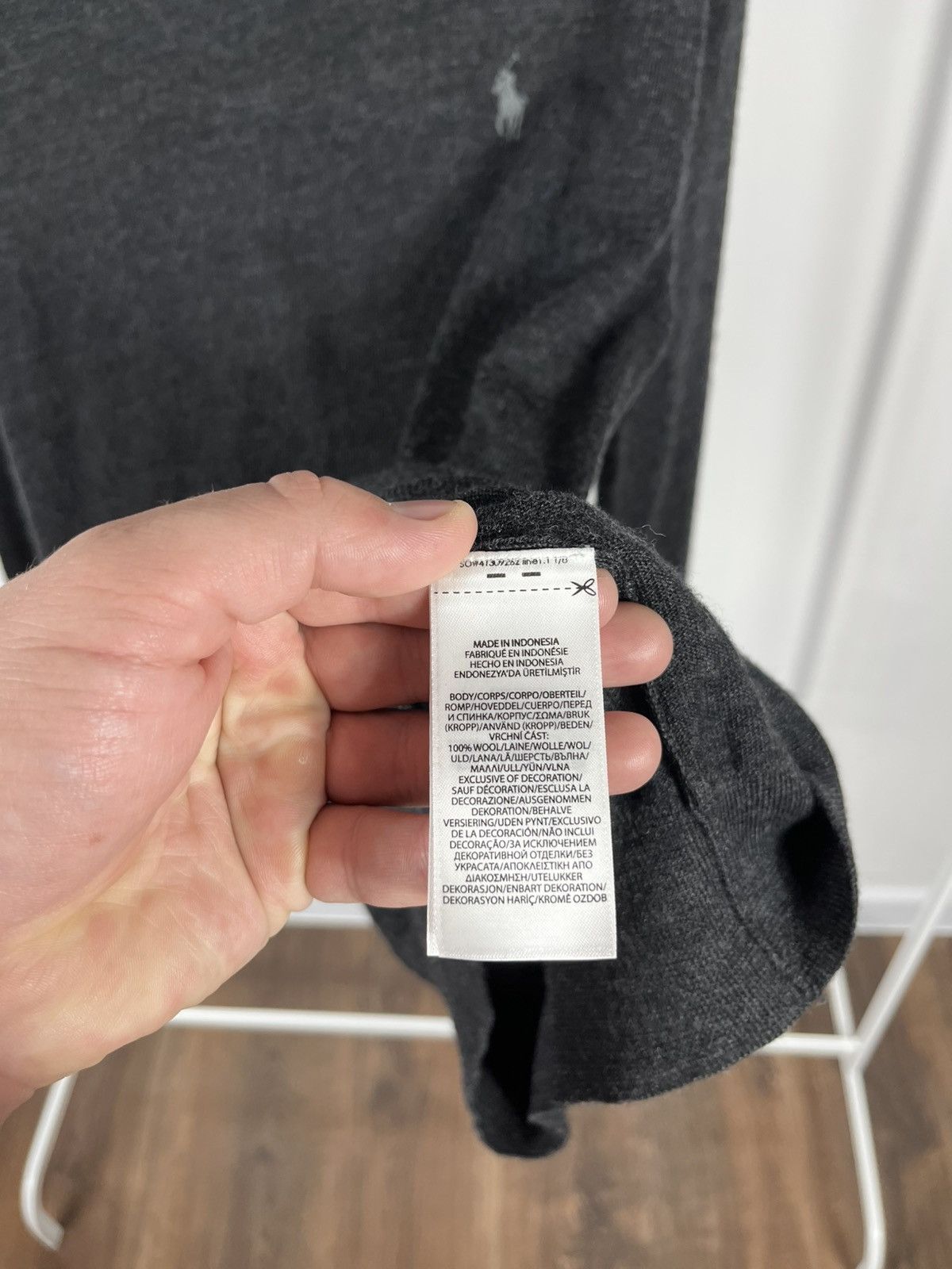 Polo Ralph Lauren Polo Ralph Lauren Merino Wool Sweater Slim Fit M Grey Size US M / EU 48-50 / 2 - 6 Thumbnail