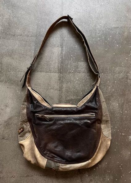 14th Addiction Early Patchwork Leather & Dzi Bead Copper-Buckle Handbag Size ONE SIZE - 2 Thumbnail