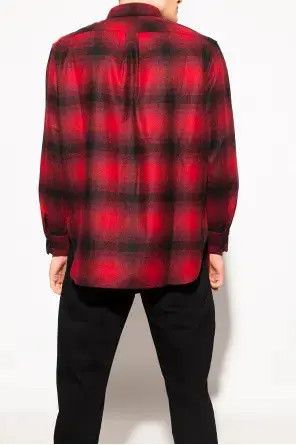 Saint Laurent Paris o1s1wg110924 Oversized Shirt in Checked Wool in Red/Black Size US XXL / EU 58 / 5 - 3 Thumbnail