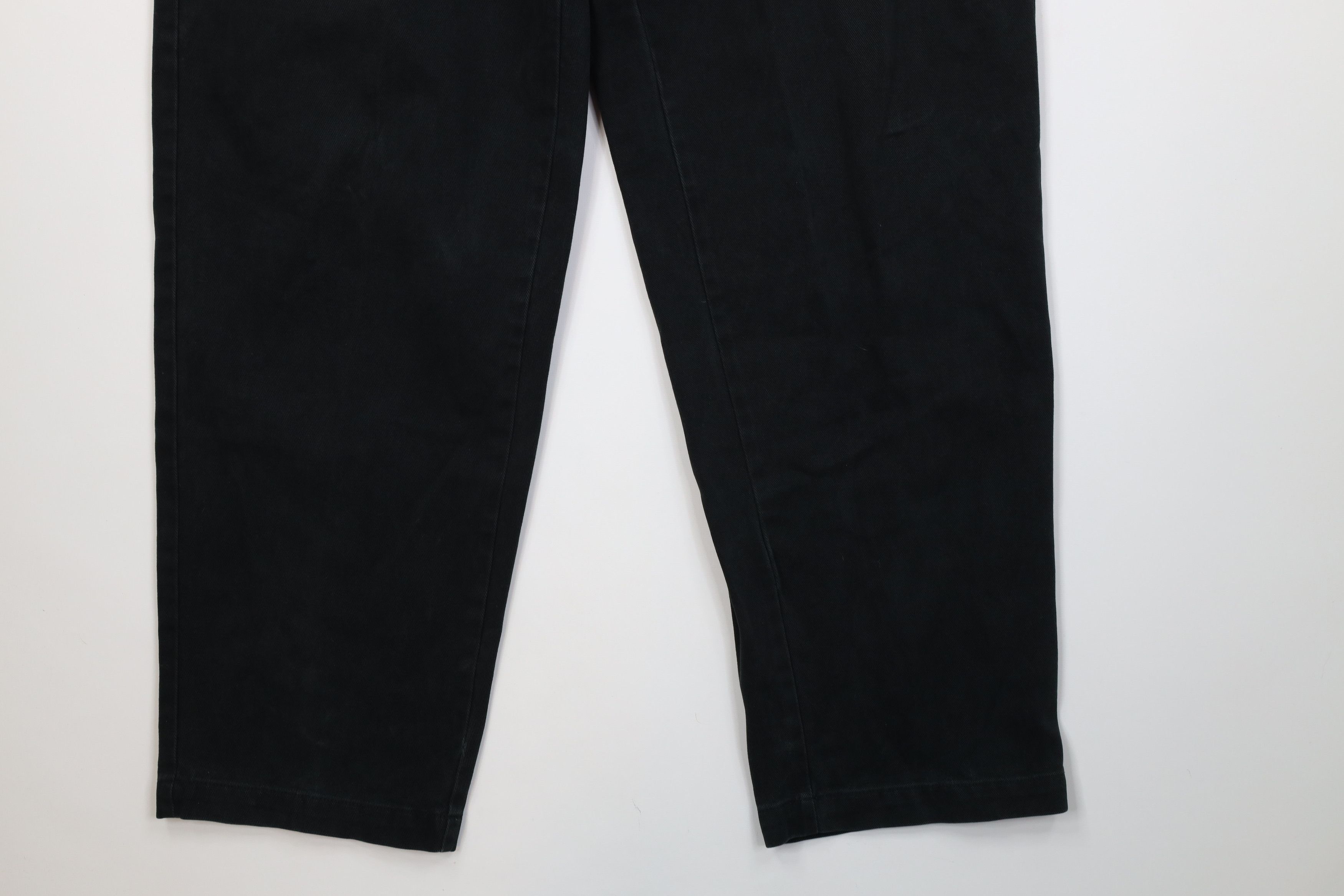 Vintage Vintage 90s Streetwear Wide Leg Twill Pants Trousers Black Size US 38 / EU 54 - 5 Thumbnail