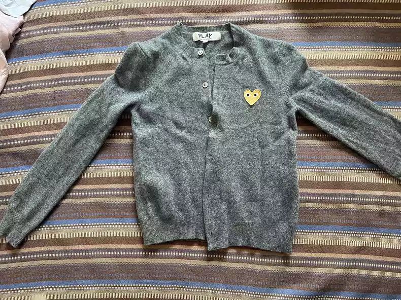 comme des garcon grey long sleeved jacket
