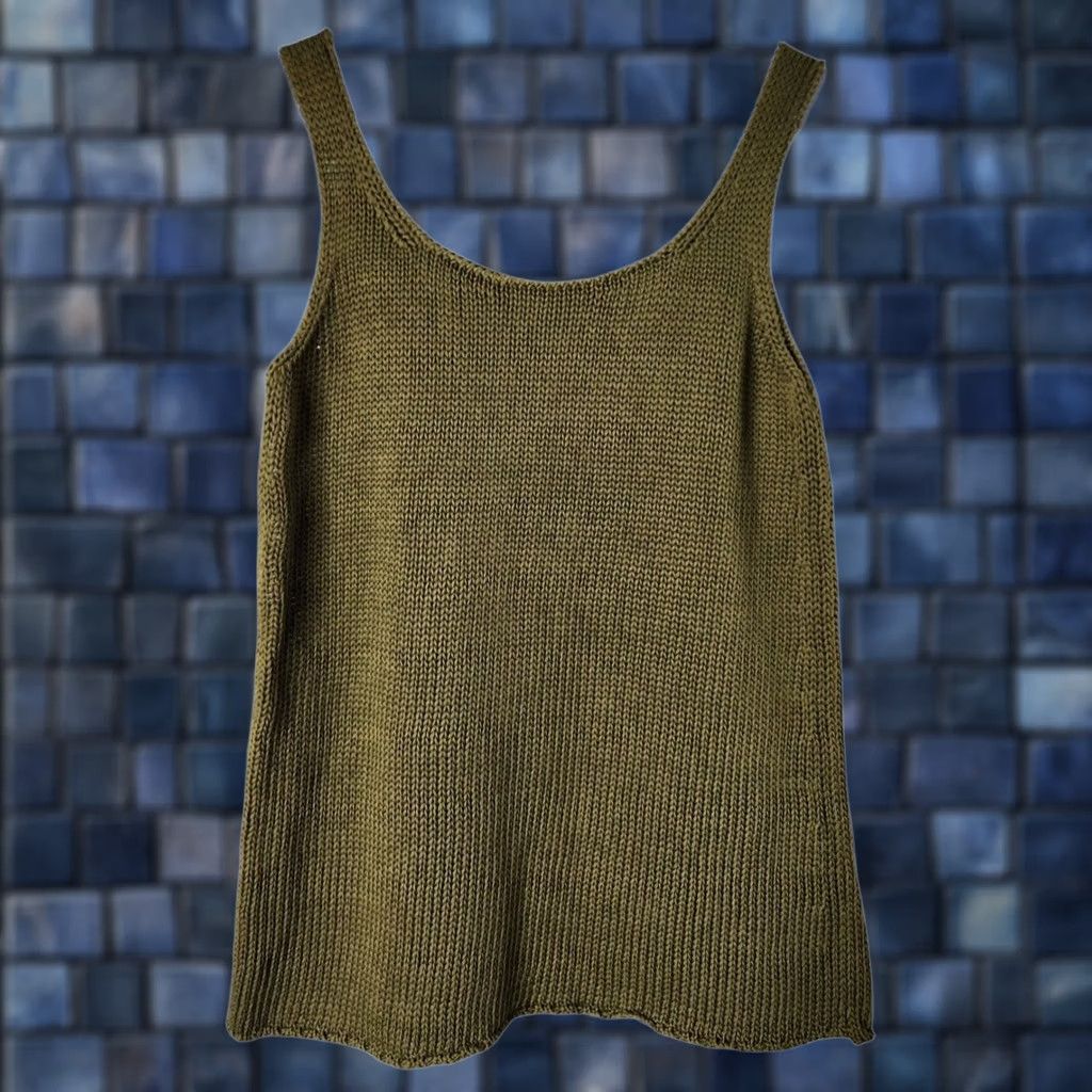 Vintage Lafayette 148 Tank Sweater Sleeveless Silk Blend Cotton Knit Green M Womens Pullover Tank Top Size M / US 6-8 / IT 42-44 - 1 Thumbnail