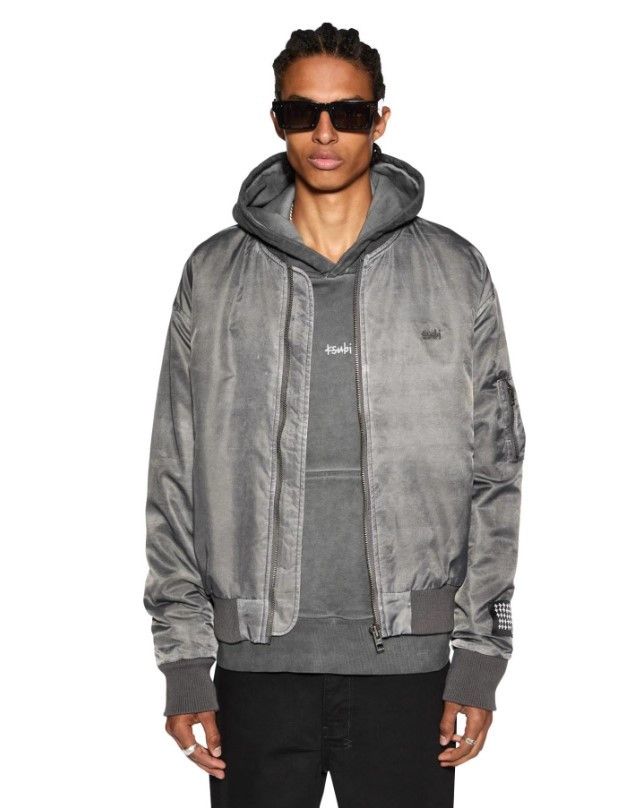 Ksubi KSUBI royalty bomber overdye coal Size US M / EU 48-50 / 2 - 3 Thumbnail