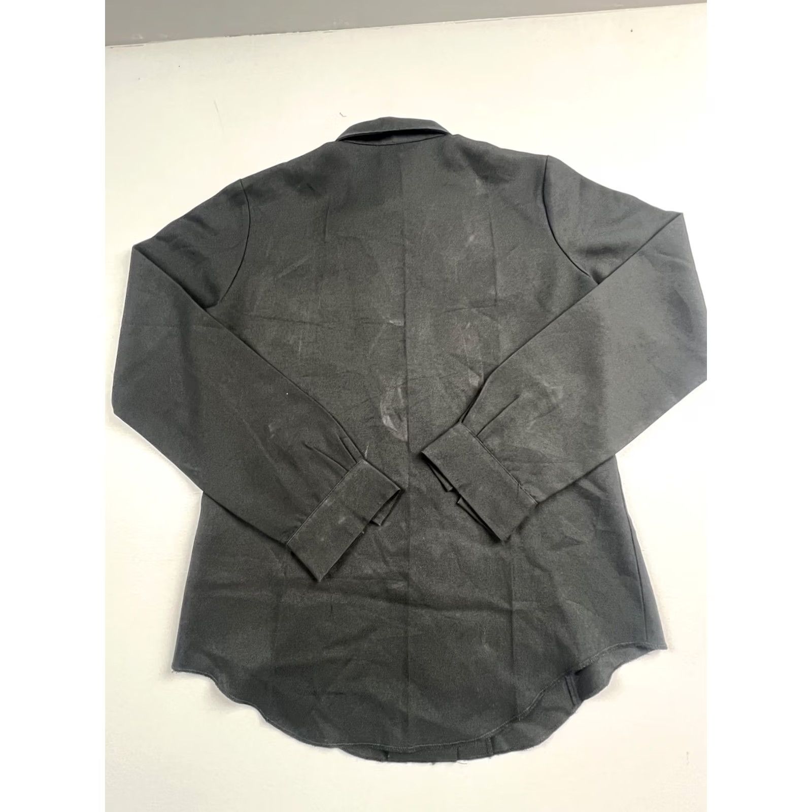 Vintage Military Shirt Mens Blue Solid Twill Button Front Long Sleeve Workwear Read Size US S / EU 44-46 / 1 - 2 Thumbnail