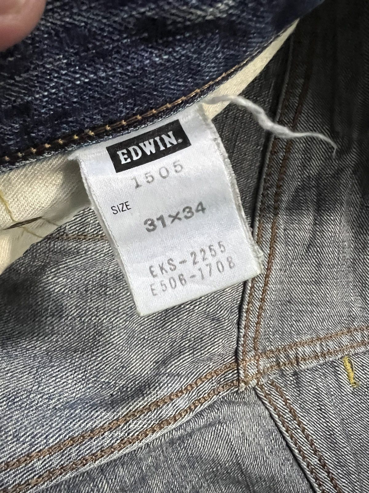Edwin × If Six Was Nine VINTAGE EDWIN 505z SELVEDGE DISTRESSED BAGGY JEANS Size US 31 - 20 Thumbnail