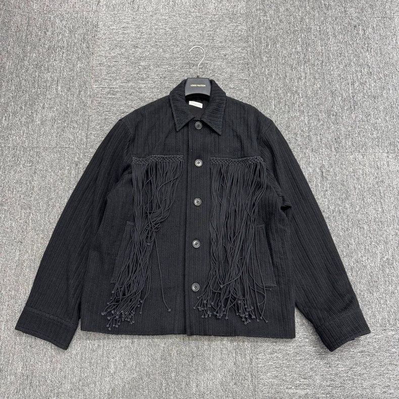 Dries Van Noten DRIES VAN NOTEN Black fringed jacket Size US M / EU 48-50 / 2 - 1 Thumbnail