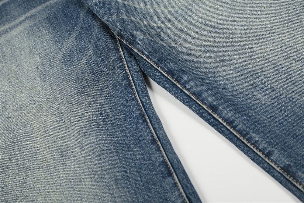 Jean Men's Retro Loose Wide-Leg Straight-Leg Jeans Size US 32 / EU 48 - 4 Thumbnail