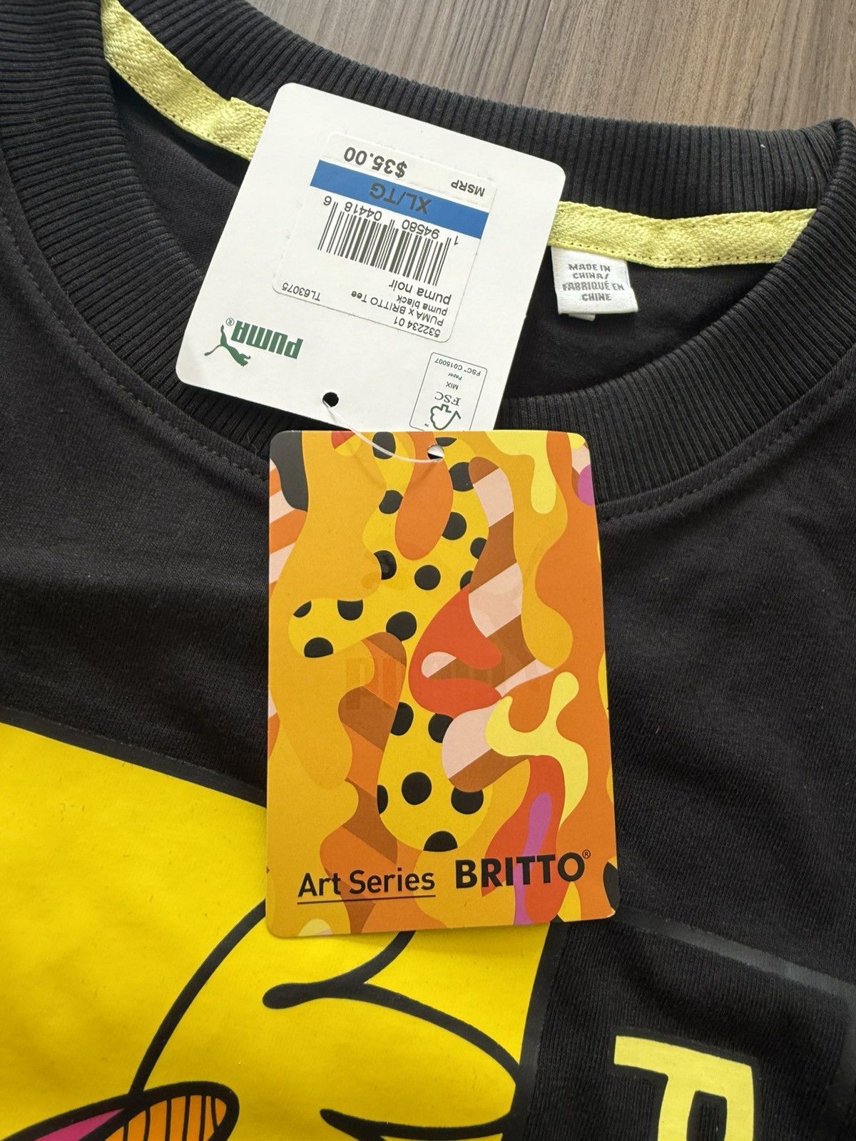 Puma PUMA x Romero Britto Art Series Graphic T-Shirt Black XL Size US XL / EU 56 / 4 - 3 Thumbnail